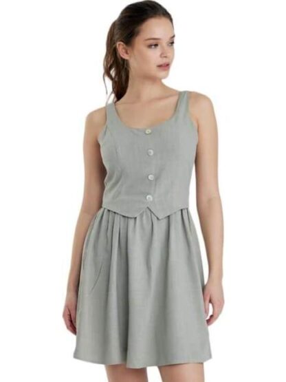 VESTIDO SIN MANGAS AZUL MENTA HOLLY LAND - Image 2