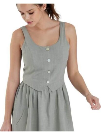 VESTIDO SIN MANGAS AZUL MENTA HOLLY LAND - Image 4