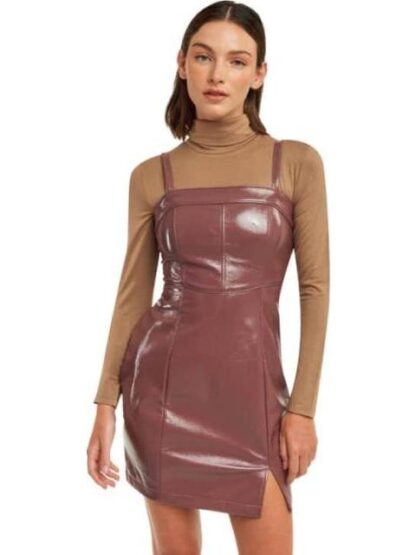 VESTIDO EFECTO PIEL ROSA HOLLY LAND - Image 4