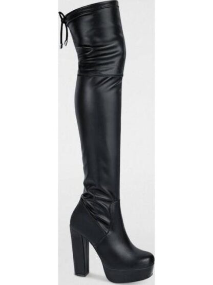 BOTA EXTRA LARGA STRETCH NEGRO YAELI FASHION - Image 2