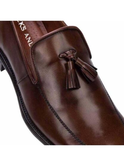 MOCASIN VESTIR CON BORLAS CAFE SCHATZ - Image 4