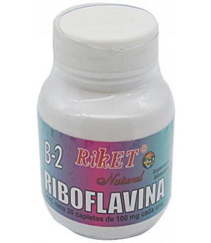 VITAMINA B2 RIBOFLAVINA 100 MG 30 CAP RIKET NATURAL