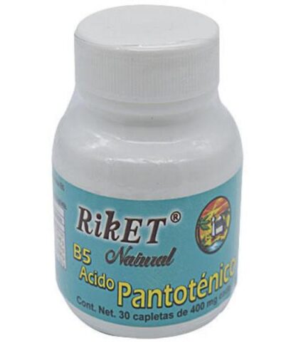 VITAMINA B5 PANTOTENICO 400 MG 30 CAP RIKET NATURAL