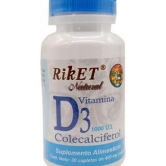 VITAMINA D3 1000 UO 30 CAP RIKET NATURAL