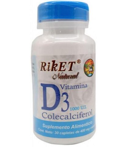 VITAMINA D3 1000 UO 30 CAP RIKET NATURAL