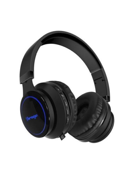 VORAGO AUDIFONOS CON MICROFONO HPB-201-LED BLUETOOTH INALAMBRICO NEGRO