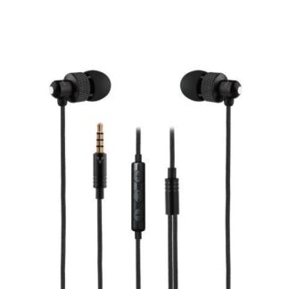 VORAGO AUDIFONOS INTRAURICULARES CON MICROFONO EP-304 ALAMBRICO 3.5MM NEGRO