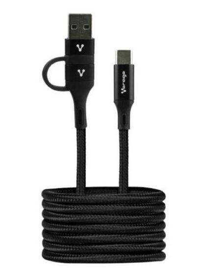VORAGO CABLE USB A MACHO - USB C MACHO 1 METRO NEGRO
