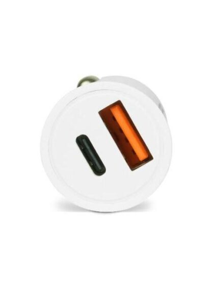 VORAGO CARGADOR PARA AUTO AU-305 20W 1X USB-C-1X USB-A BLANCO - Image 3
