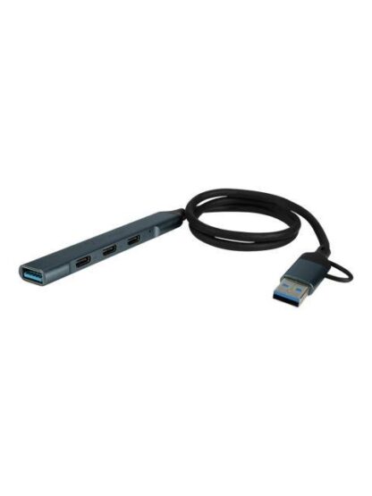 VORAGO HUB USB C - 3X USB-C 1X USB A 3.0 PLATA - Image 2