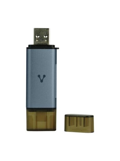VORAGO LECTOR DE MEMORIA CR-350 SD-MICROSD USB-A-USB-C GRIS - Image 3