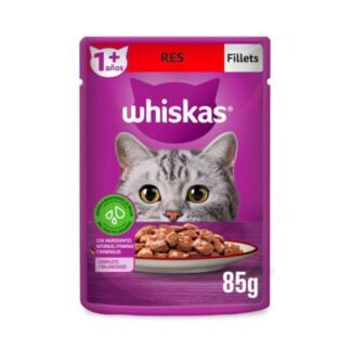 WHISKAS FILLETS RES SOBRE DE 85 GR