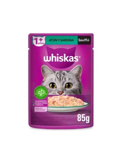 WHISKAS SOUFFLE ATUN Y SARDINA SOBRE DE 85 GR