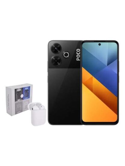 XIAOMI POCO M6 4G DUAL SIM 256 GB 8 RAM BLACK + AIRPODS GENERICOS - Image 2