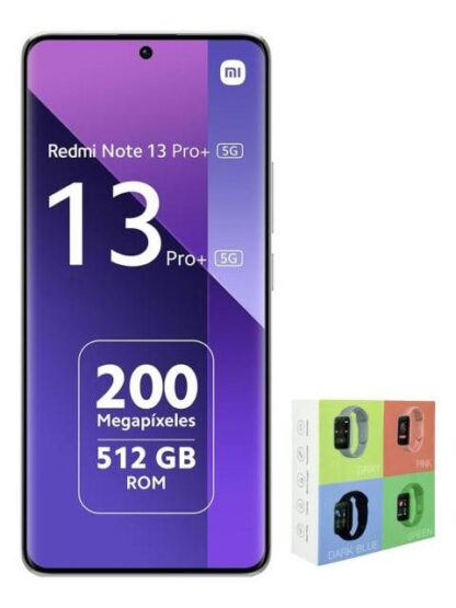 XIAOMI REDMI NOTE 13 PRO PLUS 5G DUAL 512GB 12RAM PURPURA + WATCH SMART MACARON