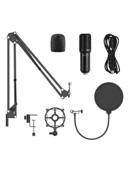 XZEAL KIT MICROFONO XZ-260 ALAMBRICO USB NEGRO - INCLUYE SOPORTE DE BRAZO Y FILTRO ANTI-POP - Image 3