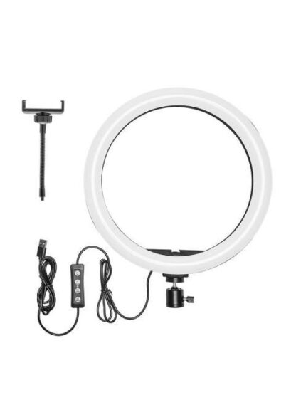 YEYIAN ARO DE LUZ PARA CELULAR CON TRIPIE GIMLI SERIE 2000 BLANCO-BLANCO CALIDO-CALIDO 12 NEGRO - Image 2