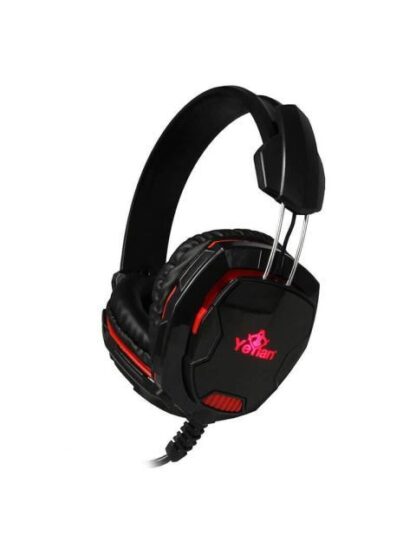 YEYIAN AUDIFONOS GAMER TEMPEST YH2000 PARA PC-PS4-XBOX ONE ALAMBRICO 2 METROS 3.5MM-USB NEGRO-ROJO