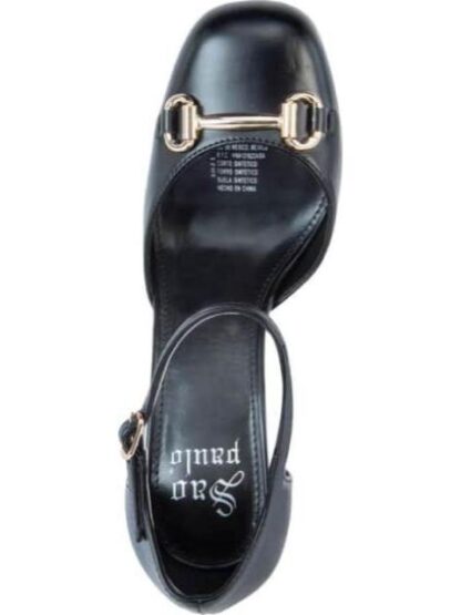 ZAPATILLA CON HERRAJE TACON ANCHO NEGRO SAO PAULO - Image 3