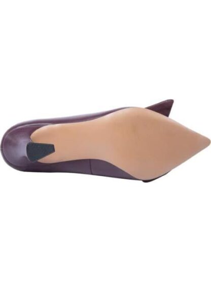 ZAPATILLA CON MOÑO TACON ASIMETRICO VINO YAELI FASHION - Image 4