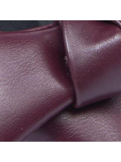 ZAPATILLA CON MOÑO TACON ASIMETRICO VINO YAELI FASHION - Image 6