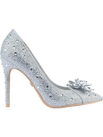 ZAPATILLA CON PEDRERIA PLATA THALIA SODI