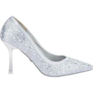 ZAPATILLA CON PEDRERIA PLATA THALIA SODI