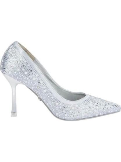ZAPATILLA CON PEDRERIA PLATA THALIA SODI