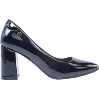 ZAPATILLA DE CHAROL TACON ANCHO NEGRO YAELI