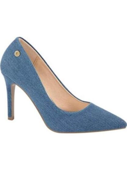 ZAPATILLA DE MEZCLILLA TACON ALTO AZUL MEZCLILLA BELINDA PEREGRIN