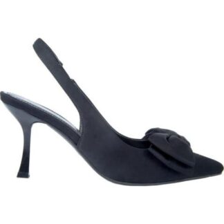 ZAPATILLA DESTALONADA CON MOÑO NEGRO YAELI FASHION