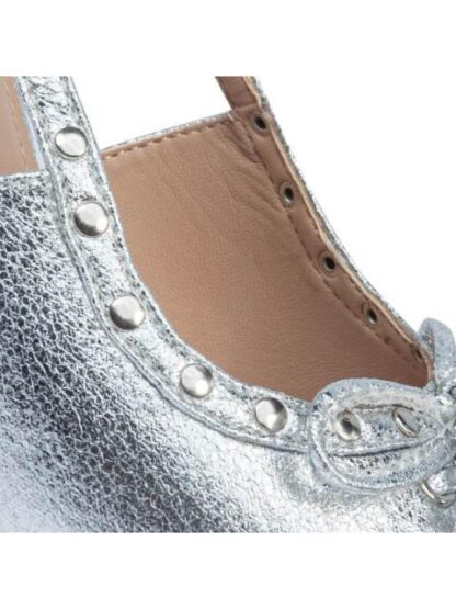 ZAPATILLA DESTALONADA CON MOÑO PLATA YAELI FASHION - Image 6