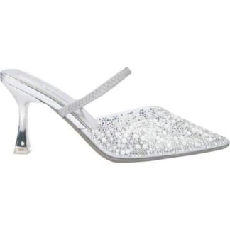 ZAPATILLA DESTALONADA CON PEDRERIA PLATA THALIA SODI