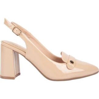 ZAPATILLA DESTALONOADA TACON ANCHO NUDE YAELI
