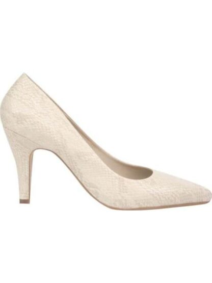 ZAPATILLA GRABADA TACON ALTO BEIGE/HUESO YAELI FASHION
