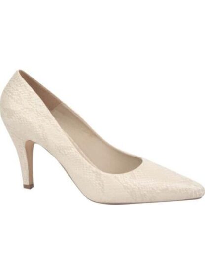 ZAPATILLA GRABADA TACON ALTO BEIGE/HUESO YAELI FASHION - Image 2