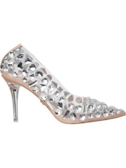 ZAPATILLA MICA CON PEDRERIA NEUTRAL THALIA SODI