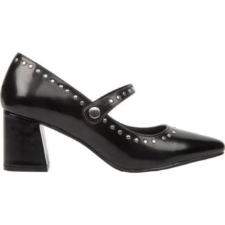 ZAPATILLA TACON CUADRADO CON LATIGO NEGRO YAELI FASHION