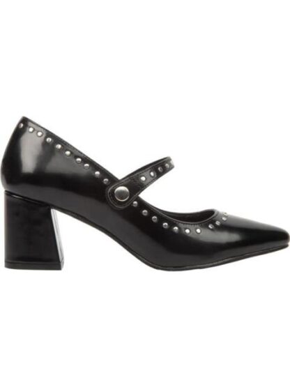 ZAPATILLA TACON CUADRADO CON LATIGO NEGRO YAELI FASHION