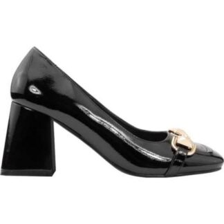 ZAPATILLA TACON MEDIO CON HERRAJE NEGRO BELINDA PEREGRIN