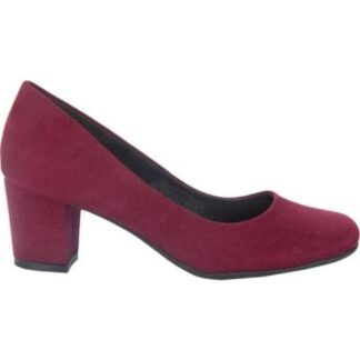ZAPATILLA TACON MEDIO CONFORTABLE VINO SHOSH