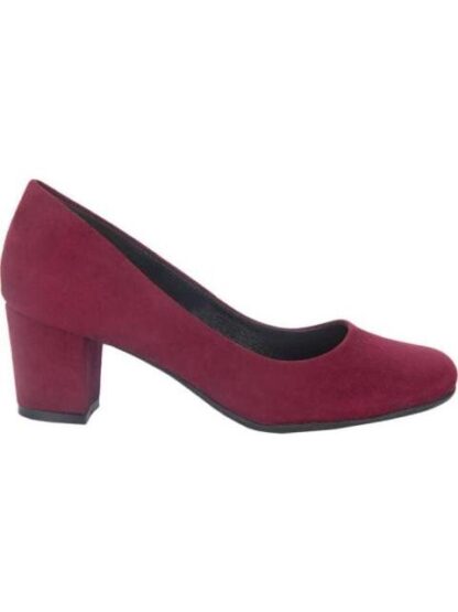 ZAPATILLA TACON MEDIO CONFORTABLE VINO SHOSH