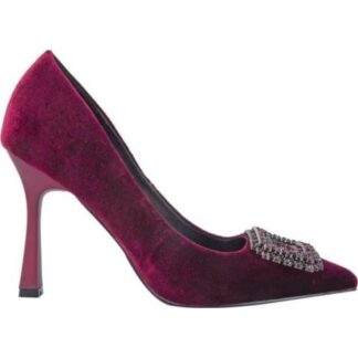 ZAPATILLA TERCIOPELO CON HERRAJE VINO MOLTO BELLO