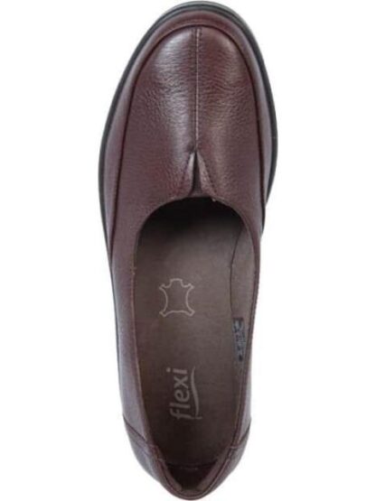 ZAPATILLA DE PIEL CAFE FLEXI - Image 3