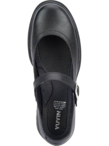 ZAPATO ESCOLAR DE PIEL NEGRO YU YIN - Image 3