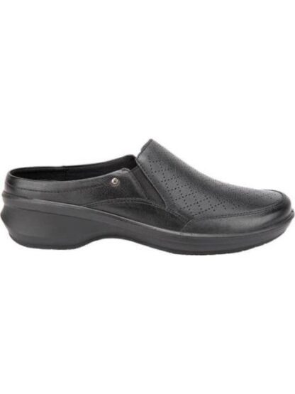 ZUECO DE PIEL NEGRO FLEXI