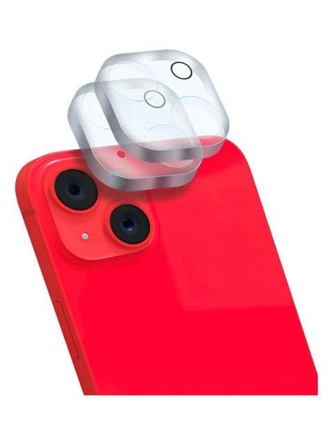 2PZ MICA PROTECTORA ADHESIVA PARA LENTE CAMARA PARA IPHONE 14 A2649 14 PLUS A2632 CRISTAL TEMPLADO 9H RESISTENTE A GOLPES Y RAYONES FACIL INSTALACION Y TRANSPARENCIA TOTAL