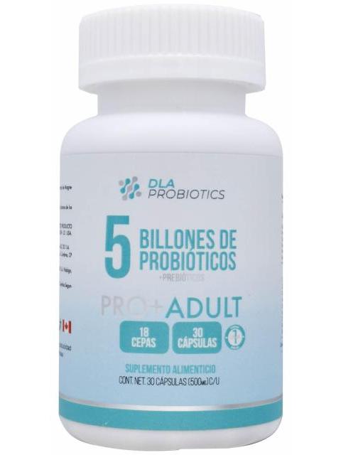5 BILLONES DE PROBIOTICOS PRO ADULT 30 CAP DLA PROBIOTICS