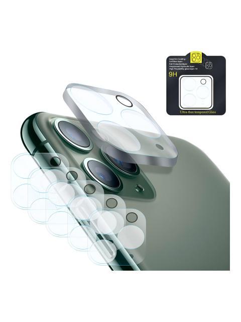 5PZ MICA PROTECTORA ADHESIVA PARA LENTE CAMARA PARA IPHONE 11 PRO MAX A2161 CRISTAL TEMPLADO 9H RESISTENTE A GOLPES Y RAYONES FACIL INSTALACION Y TRANSPARENCIA TOTAL