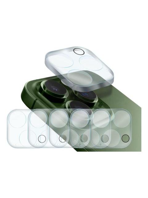 5PZ MICA PROTECTORA ADHESIVA PARA LENTE CAMARA PARA IPHONE 13 PRO A2636 13 PRO MAX A2641 CRISTAL TEMPLADO 9H RESISTENTE A GOLPES Y RAYONES FACIL INSTALACION Y TRANSPARENCIA TOTAL